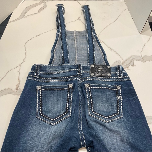 Miss Me Womens Size Small Cuffed Skinny Denim Overalls EUC - Picture 4 of 8